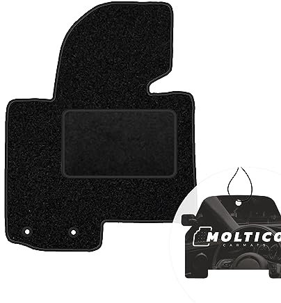 moto-MOLTICO Fahrer Fußmatte Auto Velours Fahrerseite Autoteppiche Schwarz Fahrermatte 1-teilig passend für Kia Sportage III Hyundai Ix35 Tucson II 2009-2015