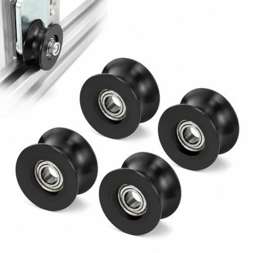 Ouitble Riemenscheibe U-Typ, Pully U Roller Sonstige Lager Kugellager U-Nut-Rollen-Rollenführungsrad für u-Nut-Riemenscheibe 0840UU 8x40x20.7mm