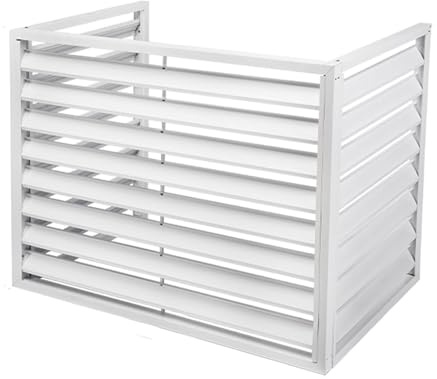 NYDCTHOM Cache Climatiseur De Fenêtre pour L'extérieur, Clôture Privée pour Climatiseur,Cache Climatiseur Exterieur Aluminium,clôture Résistante pour Cacher Le Climatiseur
