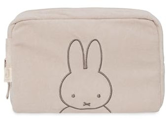 Jollein Frottee Windeltasche - Miffy, Nougat - Windeletui - Kosmetiktasche - Organizer - Beige