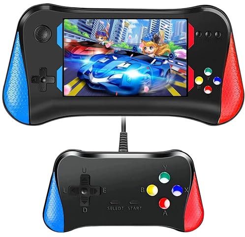 SGM-X7M, Retro Handheld Game Console for Kids Adults | 3.5'' LCD Screen Portable Video Game Console with Rechargeable Battery | 500 Classic FC Games Support 2 Players and TV Connection (Black)