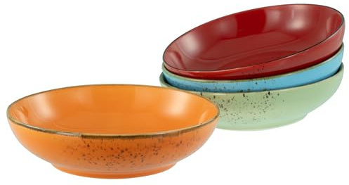 Creatable, 22875, Serie Nature Collection Mediterran, 4-teiliges Geschirrset für 4 Personen, Poke Bowl aus Steinzeug, spülmaschinen- und mikrowellengeeignet, Qualitätsproduktion