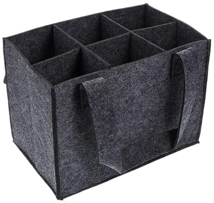 Filz Flaschenträger 12 Flaschen Wiederverwendbare Flaschentasche, 12 Flaschen Bierträger Männerhandtasche Filz Herrenhandtasche Bier Flaschentasche Für Bierflaschen Weinflasche Getränketasche