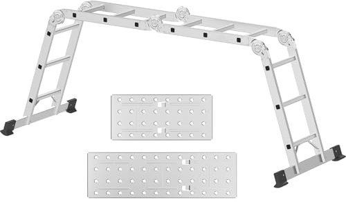 AMHANCIBLE Aluminium Mehrzweckleiter (Silber)
