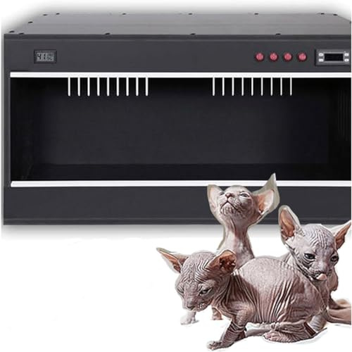 Incubatrice per cuccioli con riscaldamento, grande vivaio per animali domestici, incubatrice intelligente per cuccioli (80 x 50 x 50 cm/nero)
