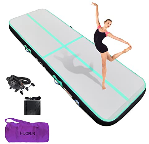 HIJOFUN Aufblasbare Gymnastik Tumbling Matten 3/4/5/6/7/8 Meters 20CM Höhe Trainings Matte Länge Bodenmatte Inflatable Yoga Matte Taekwondo Air Floor Track
