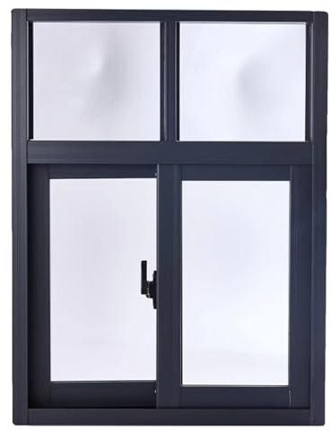Schiebefenster, Utility-Doppelschiebefenster Aus Gehärtetem Vinyl, Wohnmobilfenster, Geeignet for Schlafzimmer, Keller, Küche, Abstellraum(Gris,40x40cm)