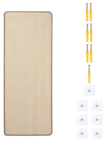 Novelfun 1 Stück Sisal Kratzmatte 40x100CM Kratzschutz für Wand und Sofa
