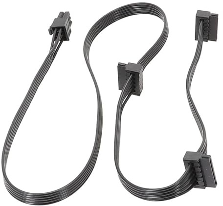 Oxxggkao Câble d'alimentation flexible 6 broches vers SATAX3 pour modules RM RMX 15 broches SATA Câble d'alimentation