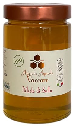 Apicoltura - Miele di Sulla 500g | Gusto Dolce Delicato con Note Floreali | Antiossidante e Ricco di Minerali | Crudo non Pastorizzato | Alta Qualità Artigianale della Basilicata | Made in Italy