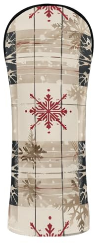 Chritsmas - Copri mazza da golf vintage in pelle di alta qualità, impermeabile, con targhette intercambiabili numeriche
