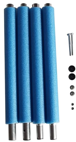Licsaliwe Poteaux de Remplacement pour Trampoline de 6 Pieds, poteaux Anti-Collision à 4 Sections avec Manchons Protection en Mousse pour la sécurité du Trampoline