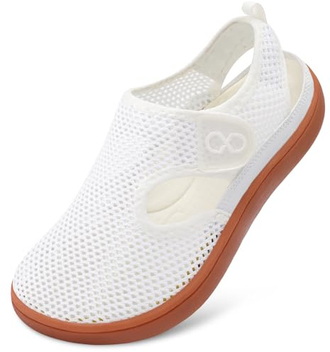 JOINFREE Womens Sandals Wide Fit Walking Trainers Mesh Breathable Zero Drop Barefoot Adjustable Summer Holiday Shoes Closed Toe for Beach Garden Travel Daily Wear Anti-Slip