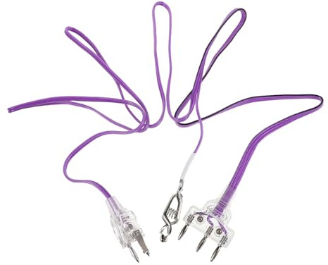 PENIKOKO Cordon D'escrime Violet Gainé Fil Conducteur en Cuivre pour Fleuret, Cordon Corporel de Compétition Solide Broches 3 Pôles, Câble Flexible pour Entraînement et Compétition