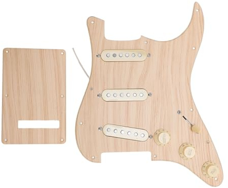 KIMISS Pickguard précâblé Haute Performance 11 Trous Alnico 5 Ensemble de Micros à Bobine Unique Remplacement de Pickguard pour Guitare électrique de Style SSS Haute compatibilité