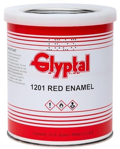 Glyptal 1201Q - Insulating Enamel Paint, Corrosion And Moisture Resistant, Red, 1 Quart, 1201 Series