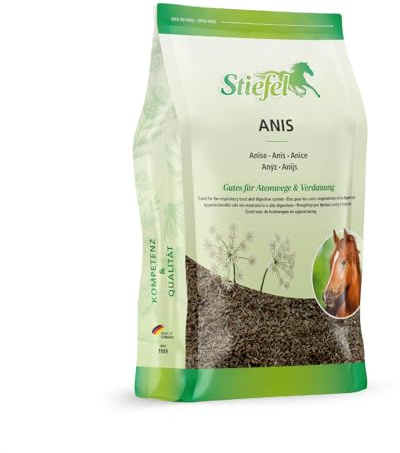 Stiefel Anis für Pferde, 100% naturbelassener Anis, unterstützt die Atemwege & den Magen-Darm-Trakt, Atmungsapparat & Verdauungssystem, 500g