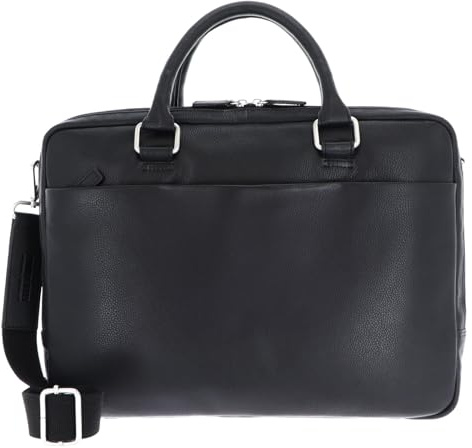 Leonhard Heyden Leder Businesstasche Laptoptasche mit Laptopfach Berlin RV-Aktenmappe 2 Fächer 7212 Schwarz