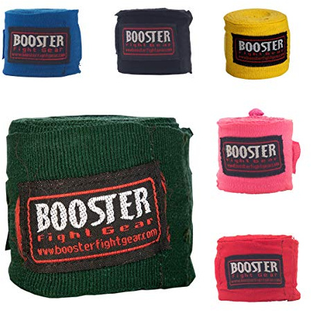 Booster Handbandagen BPC - 4,60m - Teilelastisch 4,60m lang - Lange Boxbandagen für MMA Boxen Muay Thai Wickelbandagen Lange Ausführung mit Daumenschlaufe - Farbauswahl (Blau)