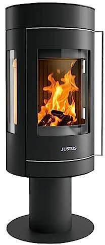 Justus 4827 11 Meva Kaminofen Stahl Schwarz / Topplatte Stahl Schwarz / A