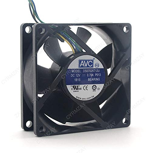 CYRMZAY Fan Compatible For AVC DS07025T12U 70mm 7025 DC 12V 0.7A 4 -pin PWM cpu pc case cooling fan