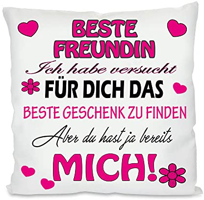 ICH Habe VERSUCHT Finden Kuschelkissen| Eltern Mama, Papa, Tante, Bruder, Schwester | Fotokissen | Motivkissen | bedrucktes Kissen | Kissen (mit Kissenfüllung, Beste Freundin)