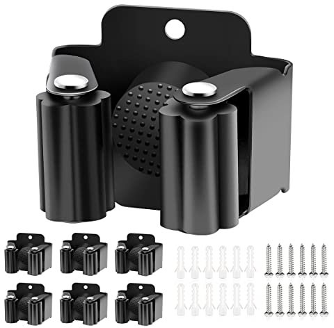 Verdenu 6 Stück Gerätehalter Set, Besenhalterung Wand Gartengerätehalter Besenhalter inkl. Montagematerial für Küche, Zuhause, Badezimmer, Garage, Garten