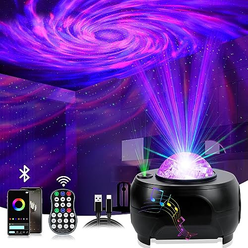 URAQT Nebula Starry Galaxy Projector, Star Projector with Remote, APP Control, Sensory Lights for Bedroom with Timer, Music Night Light Projector for Kids,Teen Girl Adult Bedroom Decor, Birthday Gifts