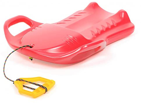 Prosperplast Sporty Schneerutscher aus Kunststoff Schnee Kinderbob Porutscher Schneeflitzer für Kinder (Rot)