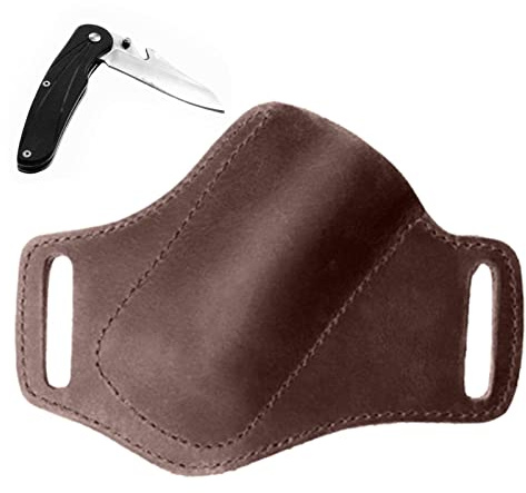 Pacienjo Étui pour Petits Couteaux - Porte-Couteaux Ceinture,Anti-Rayures Ceinture Gaine Poche Organisateur résistant à l'usure Faux Couche supérieure Vache pour 5 Couteaux Stylo
