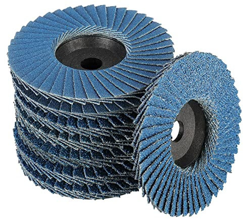 8 Stück Fächerscheiben Lamellenscheiben,Schleifscheiben Schleifmopteller,ø 76 mm x 10 mm Korn 40/60/80/120 mischen Set Lamellen Schleifscheibe Schleifmop Flap Disk für 10,8-12V Winkelschleifer Blau