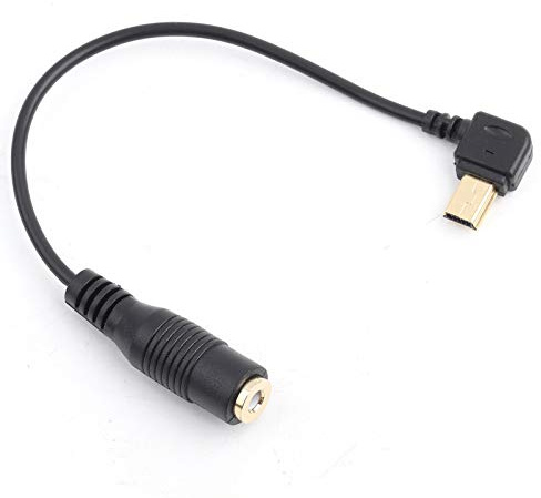 Câble Adaptateur de Microphone, Câble Adaptateur Audio Jack, Câble Micro USB Mâle à Angle Droit Vers 4 Pôles 3,5 mm Femelle Pour Adaptateur de Conversion de Microphone à Clip Actif 6,75 Po/17 cm