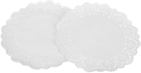 Cabilock Lot De 180 Napperons Ronds En Papier Avec Fond En Dentelle Et Fleurs Absorbants Pour De Gâteaux Pour Cuisine Et Mariage