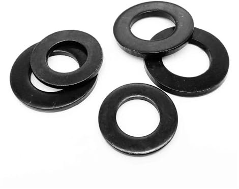 HEXHUASR M1,6 M2 M2,5 M3 M3,5 M4 M5 M6 M8 M10 M12 GB97 DIN125 Schwarz Farbe 304 A2-70 Edelstahl Flache Unterlegscheibe Plain Dichtung Pad Ring (Size : 100pcs M1.6)