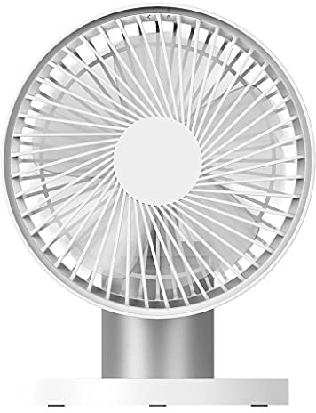 CARISSETT Ventilador de mesa USB Fordable con rotación de 100°, 3 velocidades, batería de 4000 mAh, silenciosa