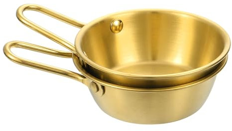 QUARKZMAN 2Pcs Bols à Alcool Traditionnels Coréens 4,13 Pouces Or