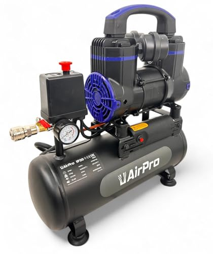 Oljefri luftkompressor 8 l – tyst kompressor 1,2 hk underhållsfri och kompakt 900 W kompressor tryckluftskompressor 8 bar oljefri kompressor