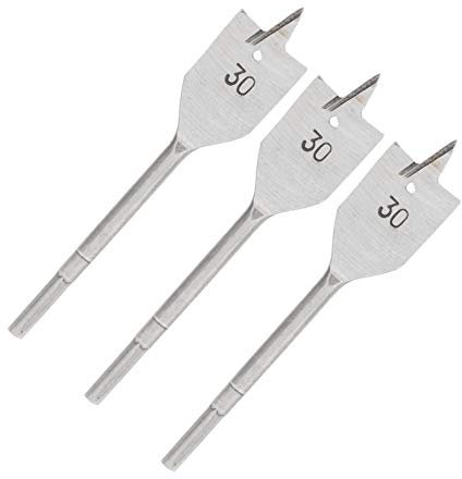30mm Flat Wood Drill Bit Set, High Carbon Steel Woodworking Drilling Tool with Accurate Positioning, Long Service Life, for Woodworking Projects