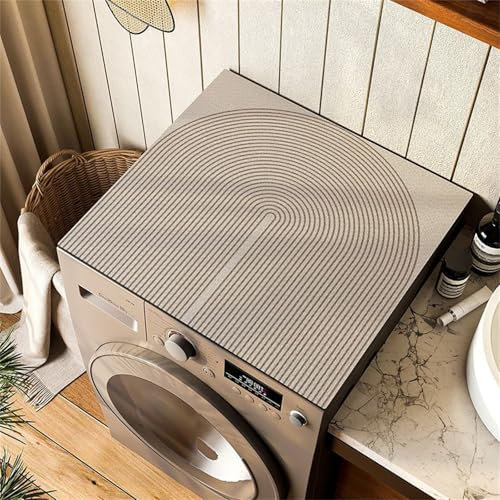 Highdi Housse de Protection pour Machine à Laver Top Résumé Moderne,Coussin de Machine à Laver Antidérapant Housse de Machine à Laver pour Machine à Laver Ou Sèche-Linge (40x40cm,Simple)