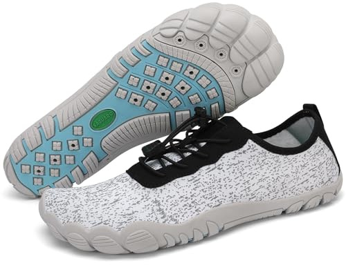 SAGUARO Unisex vattensportskor med tjock sula, Vit, 40 EU