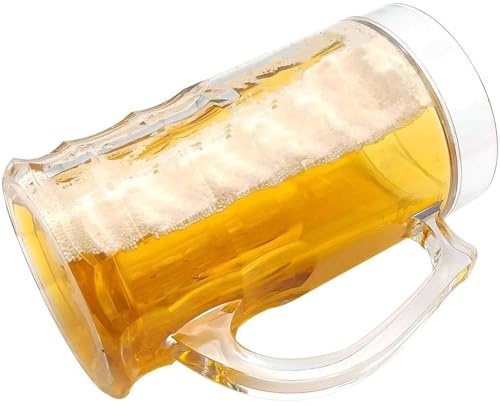 Fausse Chope de Bière Drôle,Double Paroi Tasse Amusante - Lavable Au Lave-Vaisselle Modèle Créatif Ornement De Bureau Jouet Farce Et Accessoire Décoratif Pour Cadeaux À Femmes Hommes Amis