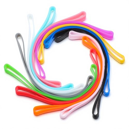 Mabor 12PCS Silicone Rubber Bands – Large Elastic Bands for Office, Books, File Folders, Notebooks, Cooking & DIY – 5.32 Inch Stretchable Silicone Bands