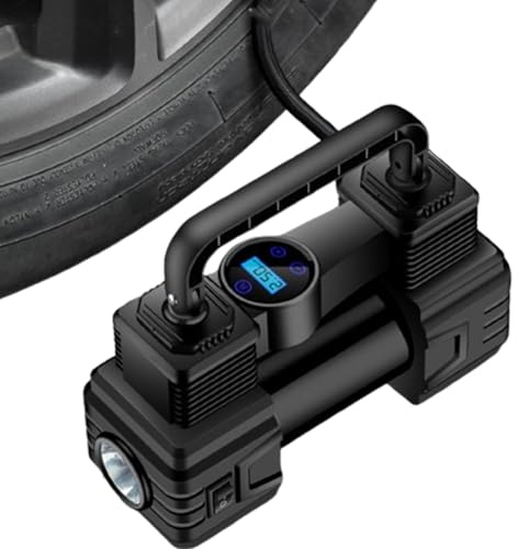 Gonfiatore Pneumatici - Strumento Compressore Elettrico 12V | Pompa Per Biciclette Con Manometro Digitale | Per Auto Bici Moto Camion Auto Ciclismo Campeggio Palloni Pallacanestro Gonfiabili