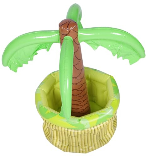 Yardenfun Aufblasbarer Palmen eiskübel Kokosnuss Baum Eisbehälter für Sommer Pool Party Strand Themen Deko Leichter Tragbarer Getränkekühler für Innen Außenbereiche