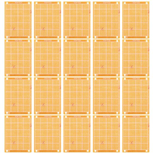 CONGARTENO 20 pièces Plaque PCB pour Soudure DIY Carte Circuit Électronique pour Projets et Expériences Électroniques Panneau Bakélite Robuste pour Bricolage et Maintenance