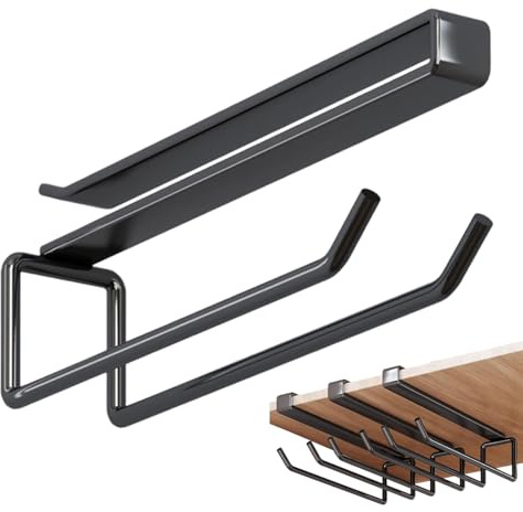 Glass Storage Glassware Racks - Under Cabinet Glass Rack, No Drill Space Saving Metal Under Counter, Iron Wine Goblet Hanger, Kitchen Display | Reliable Gear for Cellar, Dining Room