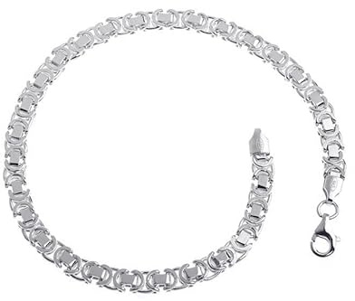 Königskette Armband flach 4,6mm - 925 Silber - Länge 16-25cm