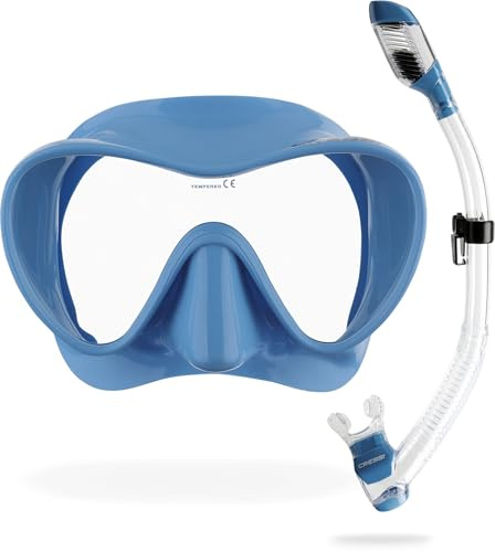 Cressi Schnorchelset für Tauchen, Freitauchmaske & Trockenschnorchel | F1 & Supernova Dry: entworfen in Italien