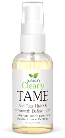 Clearly TAME Anti Frizz Smoothing Hair Oil Treatment for Frizz Free Hair with Castor and Rosemary | Sulfate Free Serum to Control Frizz and Add Shine for Curly, Frizzy, Dry Hair