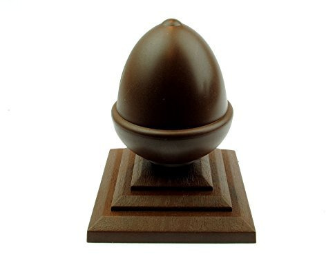 6 x Linic Brown Acorn Fence Top Finials + 4 Fence Post Caps. UK Made. (GT0016) Free UK Postage